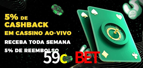 Promoções do cassino ao Vivo 59c bet